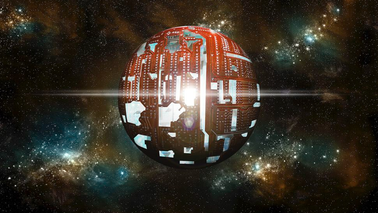 An artist's interpretation of a dyson sphere